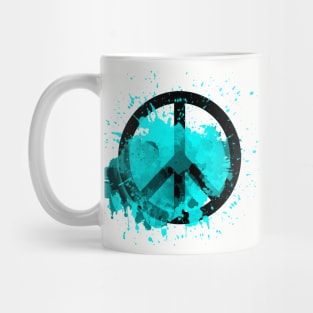 Peace of a Rainbow - Turquoise Mug